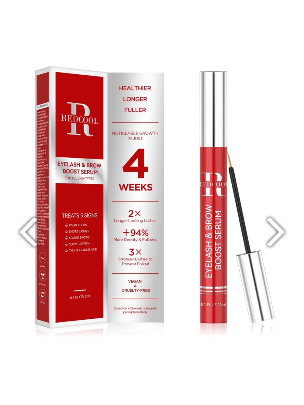 Redcool Lash Serum: Eyelash Growth Serum